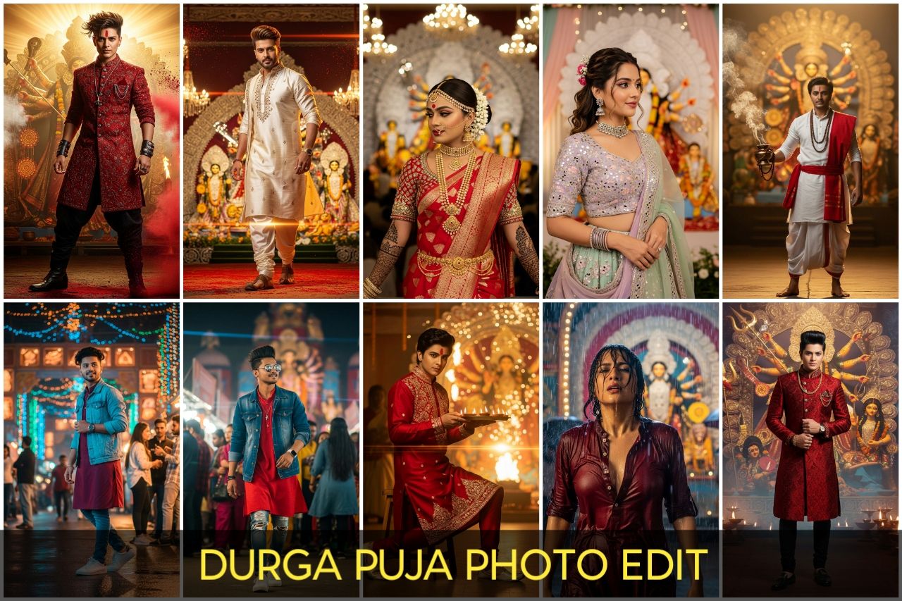 Durga Puja ChatGPT AI Photo Editing Prompts. Create Stunning Maa Durga Festival Photos
